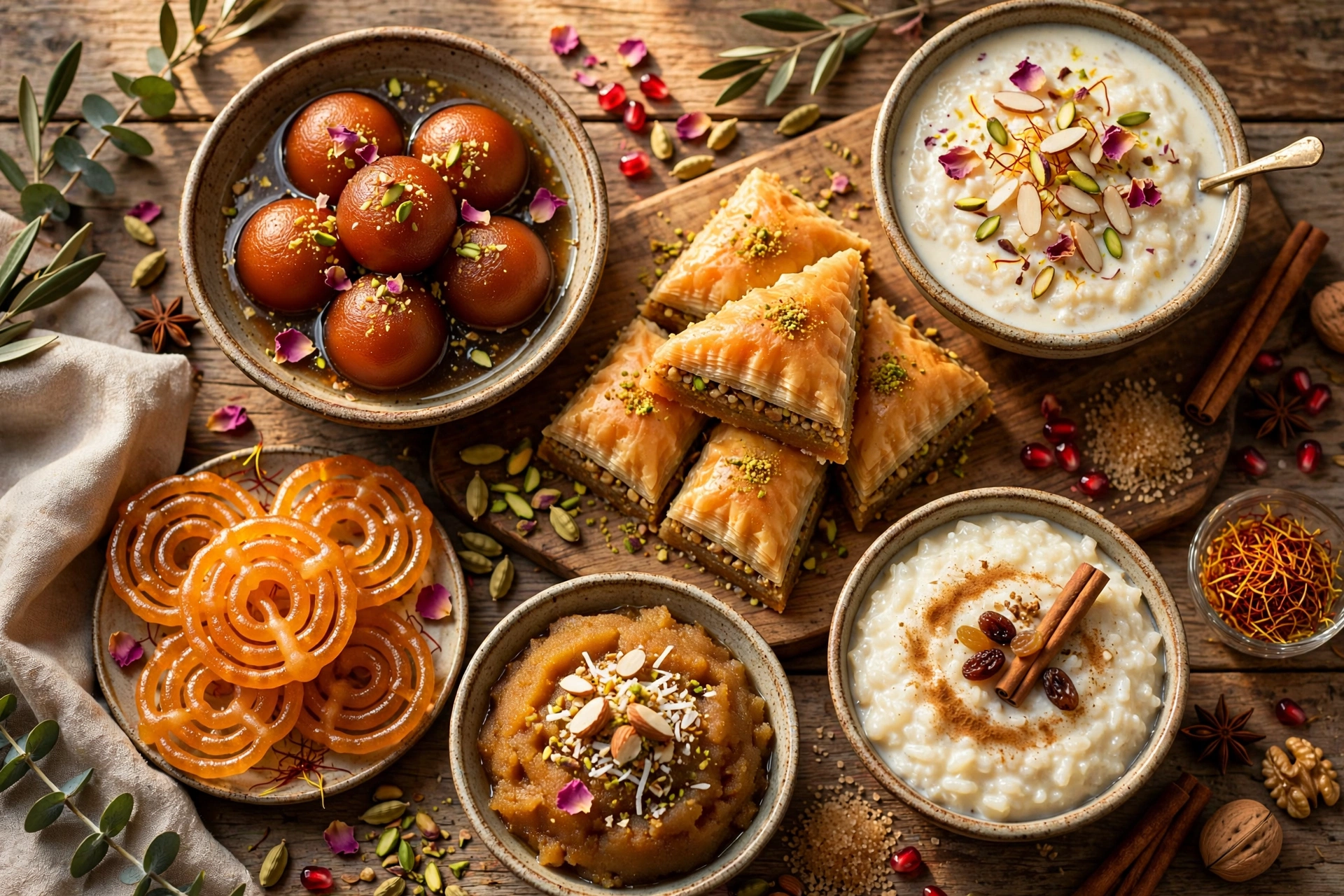 Traditional Desserts featuring classic sweets, pastries, fruit treats, cookies and creamy desserts
